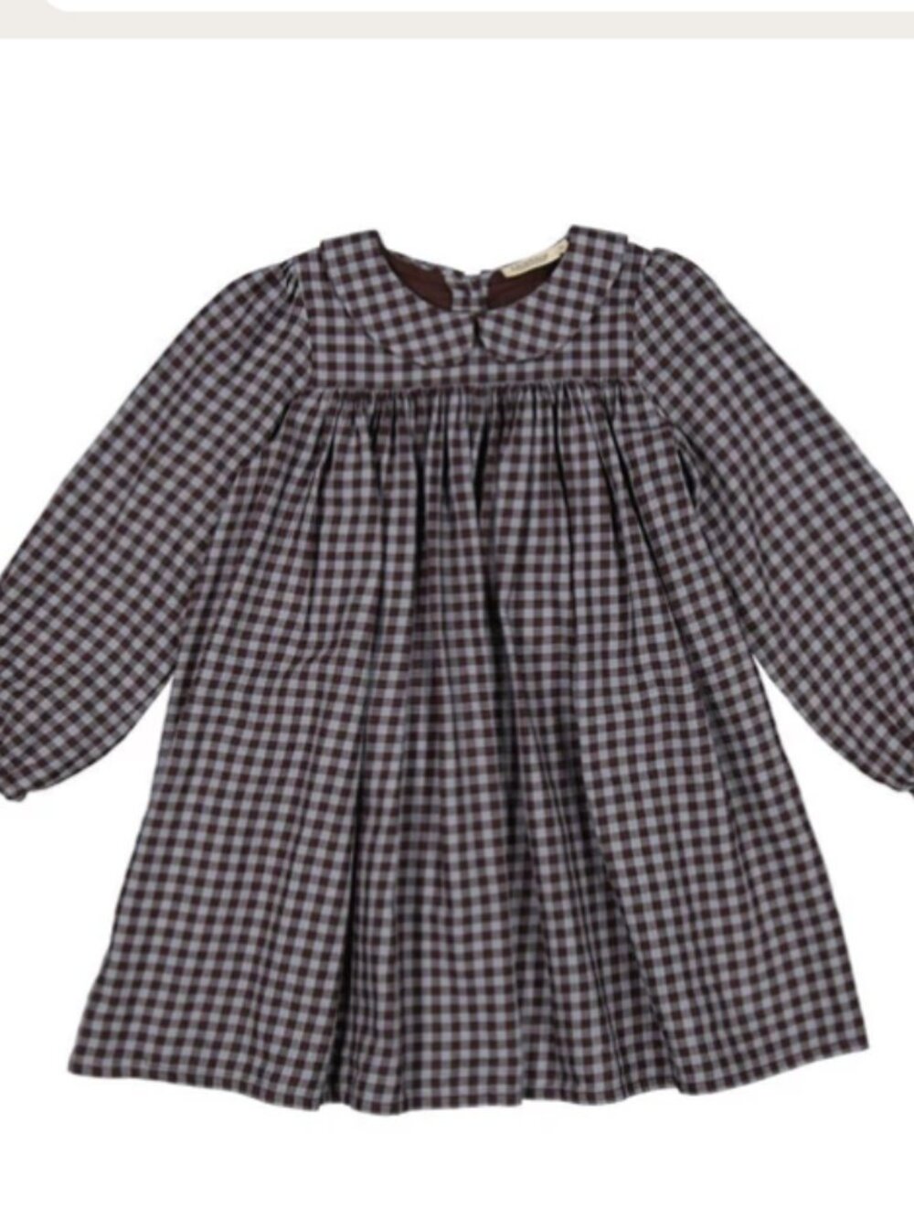 MarMar Copenhagen Espresso Check Dulla Dress Girls Size 2